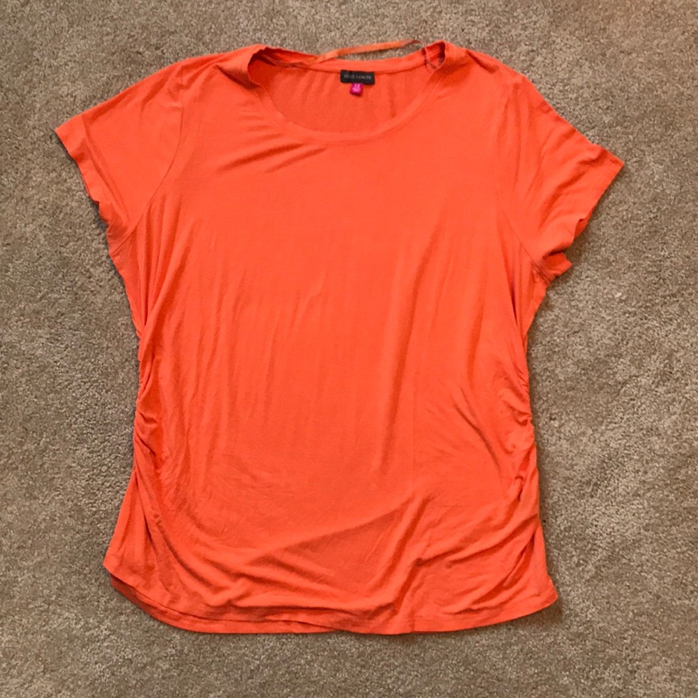 Vince Camuto Plus Size Orange Shirt Spring Color